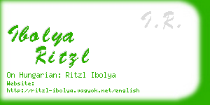 ibolya ritzl business card